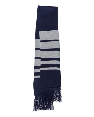 Sportsman SP07 Soccer Scarf - Navy/ Heather Grey - front
