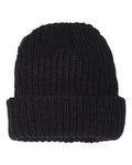 Sportsman SP90 12" Chunky Cuffed Beanie - Black - back