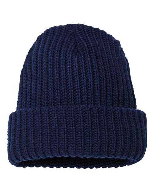 Sportsman SP90 12" Chunky Cuffed Beanie - Navy - back