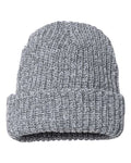 Sportsman SP90 12" Chunky Cuffed Beanie - Grey/ White Speckled - front