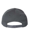Yupoong 6789M Premium Curved Bill Snapback Cap - Dark Grey - back