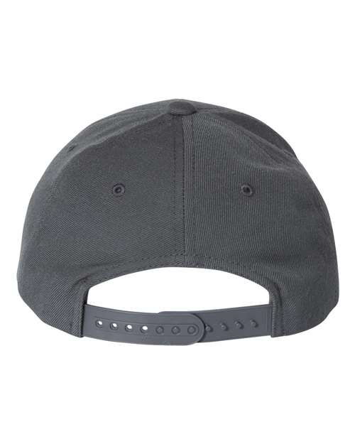 Yupoong 6789M Premium Curved Bill Snapback Cap - Dark Grey - back