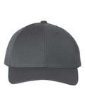 Yupoong 6789M Premium Curved Bill Snapback Cap - Dark Grey - front