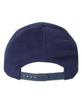 Yupoong 6789M Premium Curved Bill Snapback Cap - Navy - back