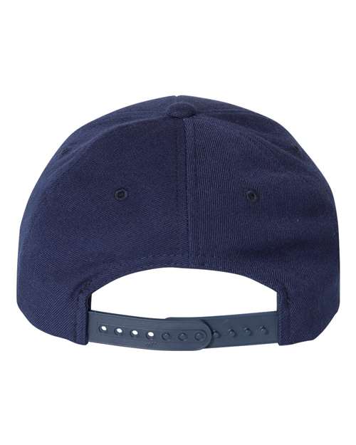 Yupoong 6789M Premium Curved Bill Snapback Cap - Navy - back