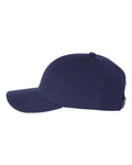Yupoong 6789M Premium Curved Bill Snapback Cap - Navy - side