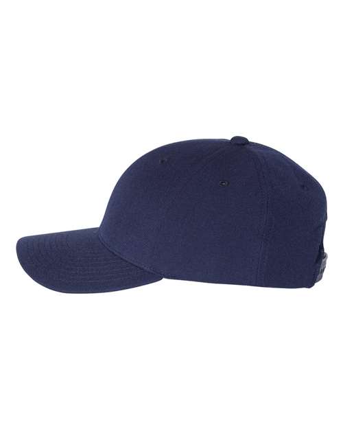 Yupoong 6789M Premium Curved Bill Snapback Cap - Navy - side