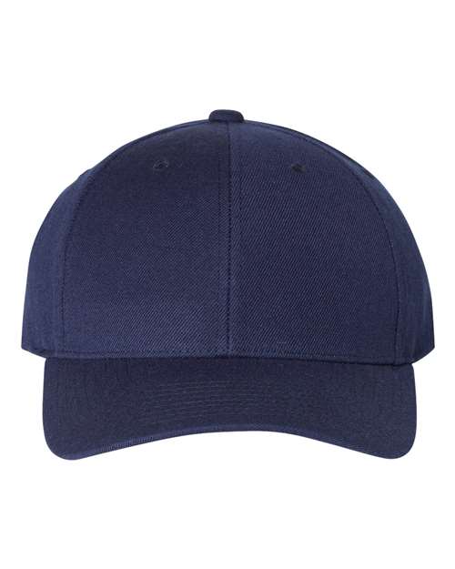 Yupoong 6789M Premium Curved Bill Snapback Cap - Navy - front