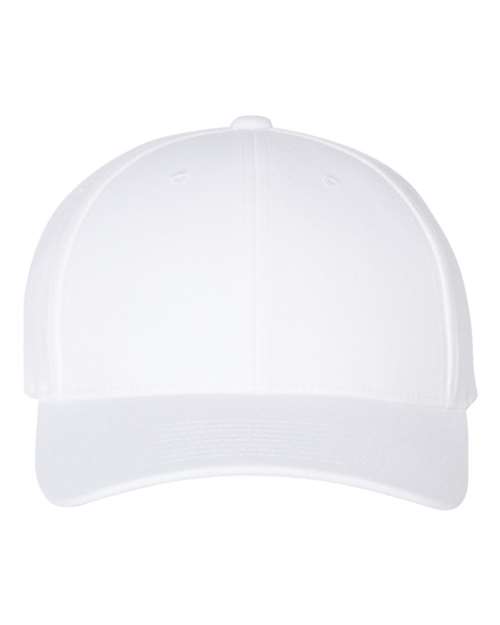 Yupoong 6789M Premium Curved Bill Snapback Cap - White - front