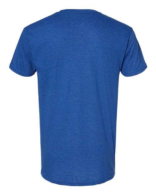 Bayside 5710 Unisex USA-Made Triblend T-Shirt - Tri Royal Blue - back