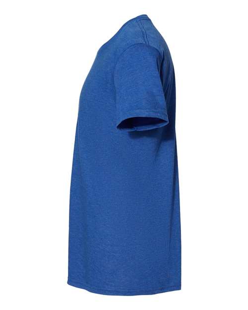 Bayside 5710 Unisex USA-Made Triblend T-Shirt - Tri Royal Blue - side