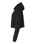 BELLA + CANVAS 7502 Women's Crop Hoodie Sweatshirt - Black - side