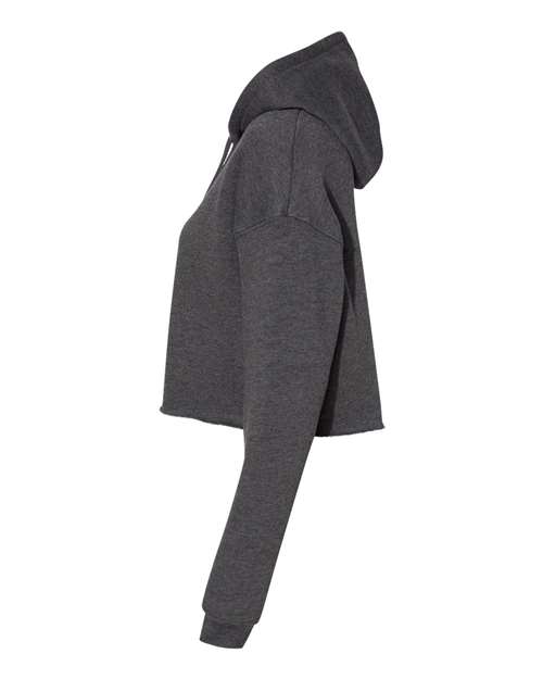 BELLA + CANVAS 7502 Women's Crop Hoodie Sweatshirt - Dark Grey Heather - side