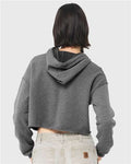 BELLA + CANVAS 7502 Women's Crop Hoodie Sweatshirt - Deep Heather - model back