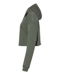 BELLA + CANVAS 7502 Women's Crop Hoodie Sweatshirt - Military Green - side