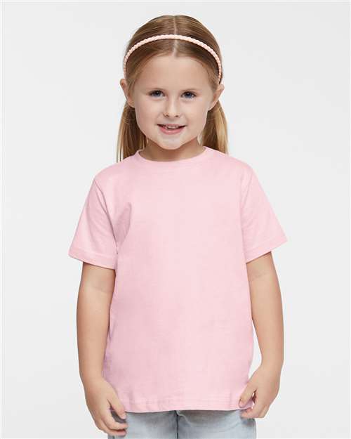 Rabbit Skins 3321 Toddler Fine Jersey Tee - Ballerina - model front