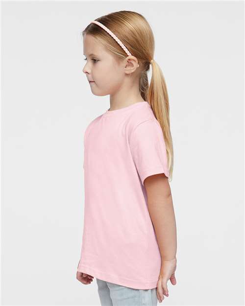 Rabbit Skins 3321 Toddler Fine Jersey Tee - Ballerina - model side