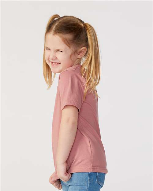 Rabbit Skins 3321 Toddler Fine Jersey Tee - Mauvelous - model side