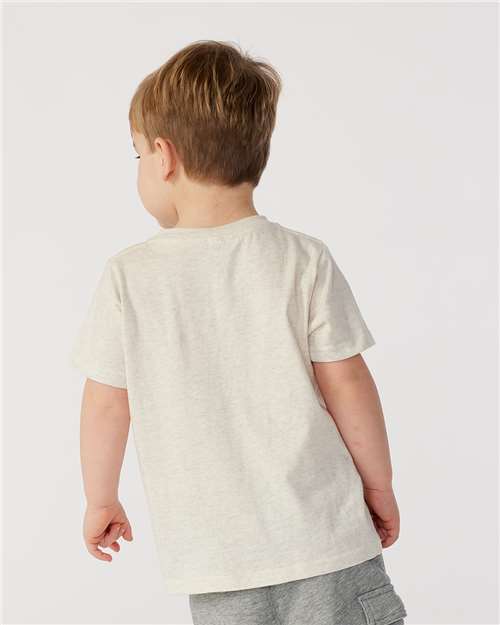 Rabbit Skins 3321 Toddler Fine Jersey Tee - Natural Heather - model back