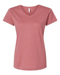 LAT 3507 Women's Fine Jersey V-Neck Tee - Mauvelous - front