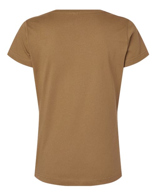 LAT 3516 Women's Fine Jersey Tee - Coyote Brown - back