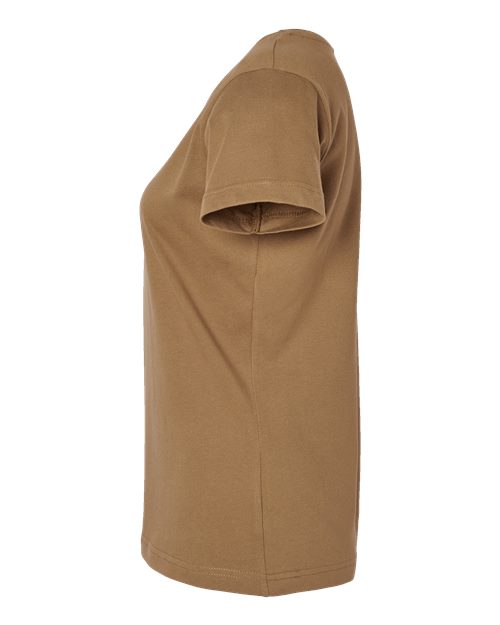 LAT 3516 Women's Fine Jersey Tee - Coyote Brown - side