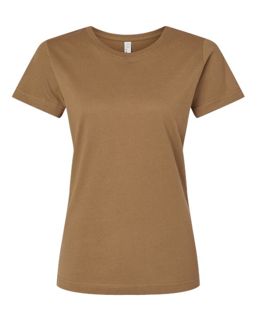 LAT 3516 Women's Fine Jersey Tee - Coyote Brown - front
