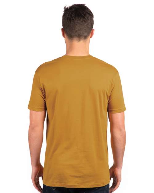 Next Level 3600 Unisex Cotton T-Shirt - Antique Gold - model back
