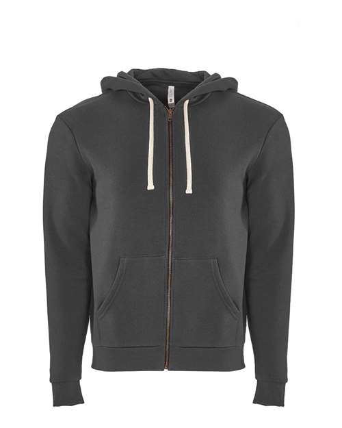 Next Level 9602 Unisex Santa Barbara Full-Zip Hoodie Sweatshirt - Heavy Metal - front