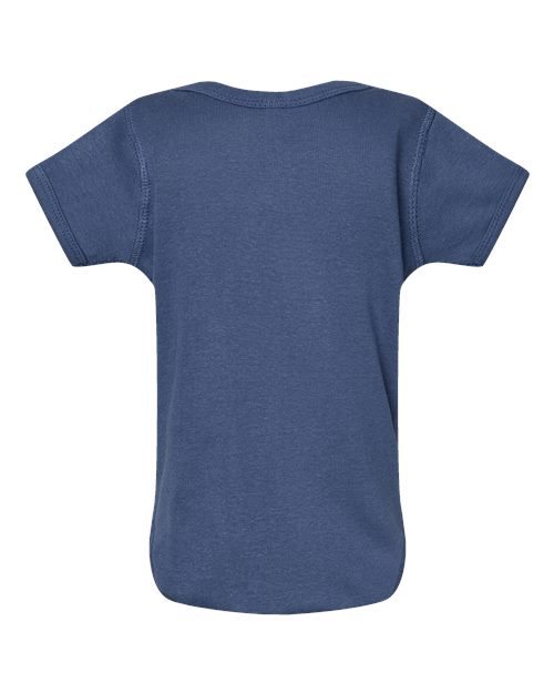 Rabbit Skins 4400 Infant Baby Rib Bodysuit - Indigo - back