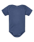 Rabbit Skins 4400 Infant Baby Rib Bodysuit - Indigo - front