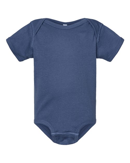Rabbit Skins 4400 Infant Baby Rib Bodysuit - Indigo - front