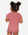 Rabbit Skins 4400 Infant Baby Rib Bodysuit - Mauvelous - model back
