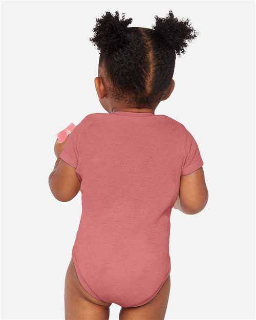 Rabbit Skins 4400 Infant Baby Rib Bodysuit - Mauvelous - model back