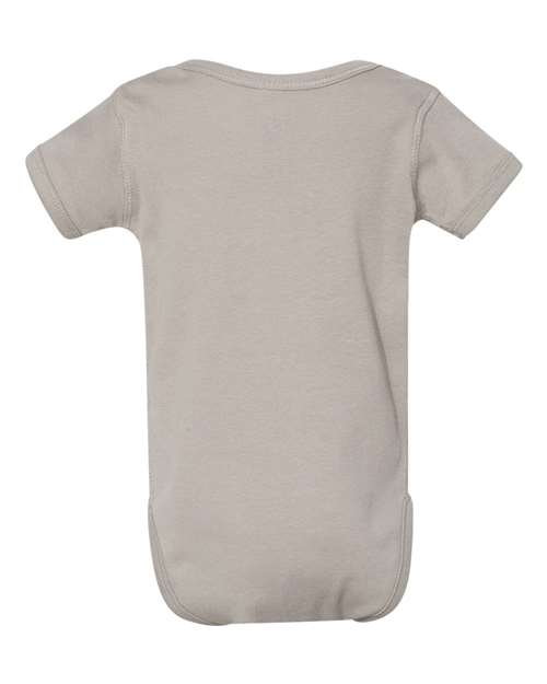 Rabbit Skins 4400 Infant Baby Rib Bodysuit - Titanium - back