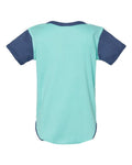 Rabbit Skins 4400 Infant Baby Rib Bodysuit - Chill/ Indigo - back