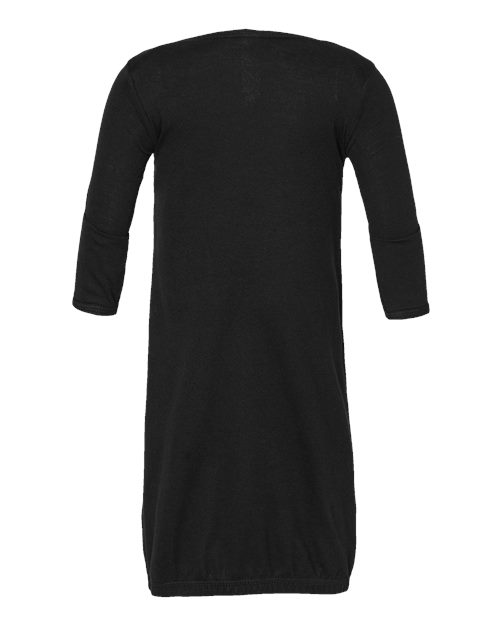 Rabbit Skins 4406 Infant Baby Rib Layette - Black - back