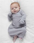 Rabbit Skins 4406 Infant Baby Rib Layette - Heather - model front