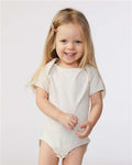 Rabbit Skins 4424 Infant Fine Jersey Bodysuit - Natural Heather - model front