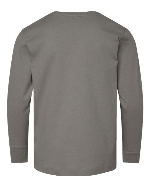LAT 6201 Youth Fine Jersey Long Sleeve Tee - Titanium - back