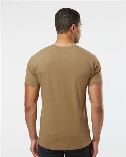 LAT 6901 Unisex Fine Jersey Tee - Coyote Brown - model back