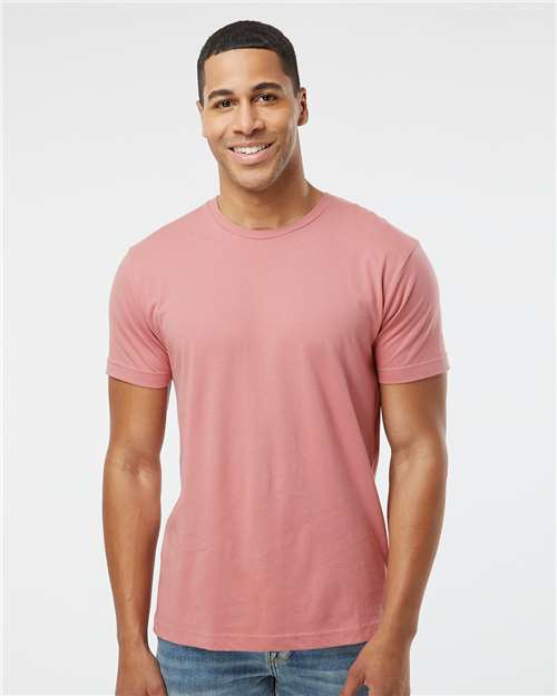 LAT 6901 Unisex Fine Jersey Tee - Mauvelous - model front