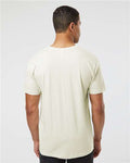 LAT 6901 Unisex Fine Jersey Tee - Natural Heather - model back