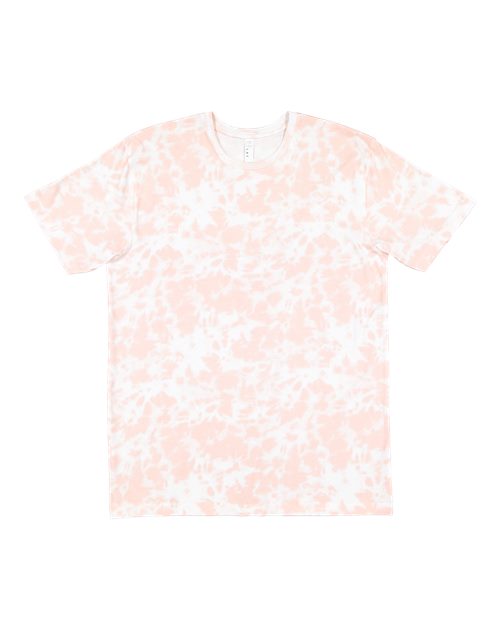 LAT 6901 Unisex Fine Jersey Tee - Rose Tie Dye - front