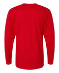 LAT 6918 Unisex Fine Jersey Long Sleeve Tee - Red - back