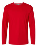 LAT 6918 Unisex Fine Jersey Long Sleeve Tee - Red - front