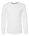 LAT 6918 Unisex Fine Jersey Long Sleeve Tee - White - front