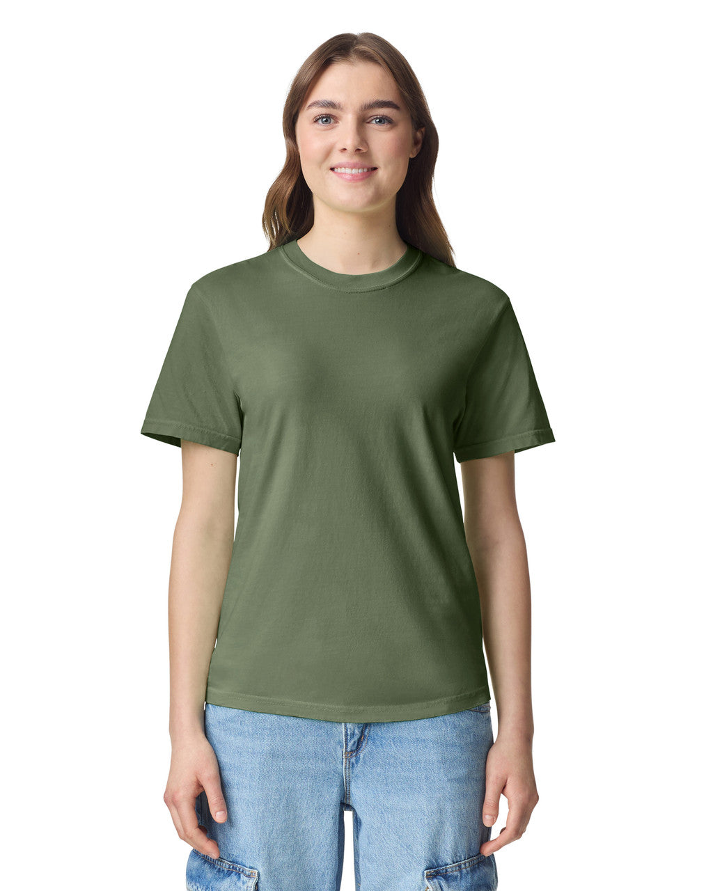 Comfort Colors C1717 Garment-Dyed Heavyweight T-Shirt - Hemp - model front