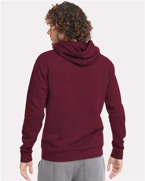 Next Level 9303 Unisex Santa Barbara Hoodie Sweatshirt - Maroon - model back