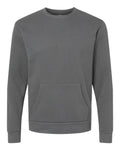 Next Level 9001 Unisex Santa Barbara Pocket Crewneck Sweatshirt - Heavy Metal - front
